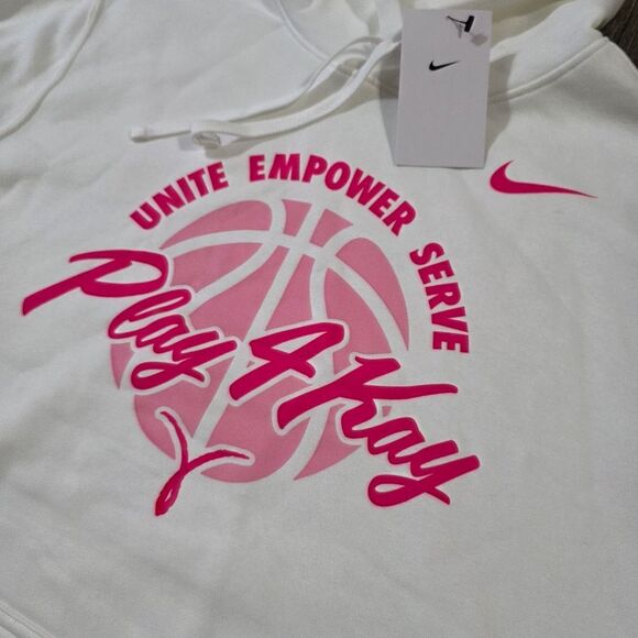 Nike Air Kay Yow PLAY4KAY Team Hoodie Unreleased White Pink Men’s XL IM7753-100 - Picture 4 of 7